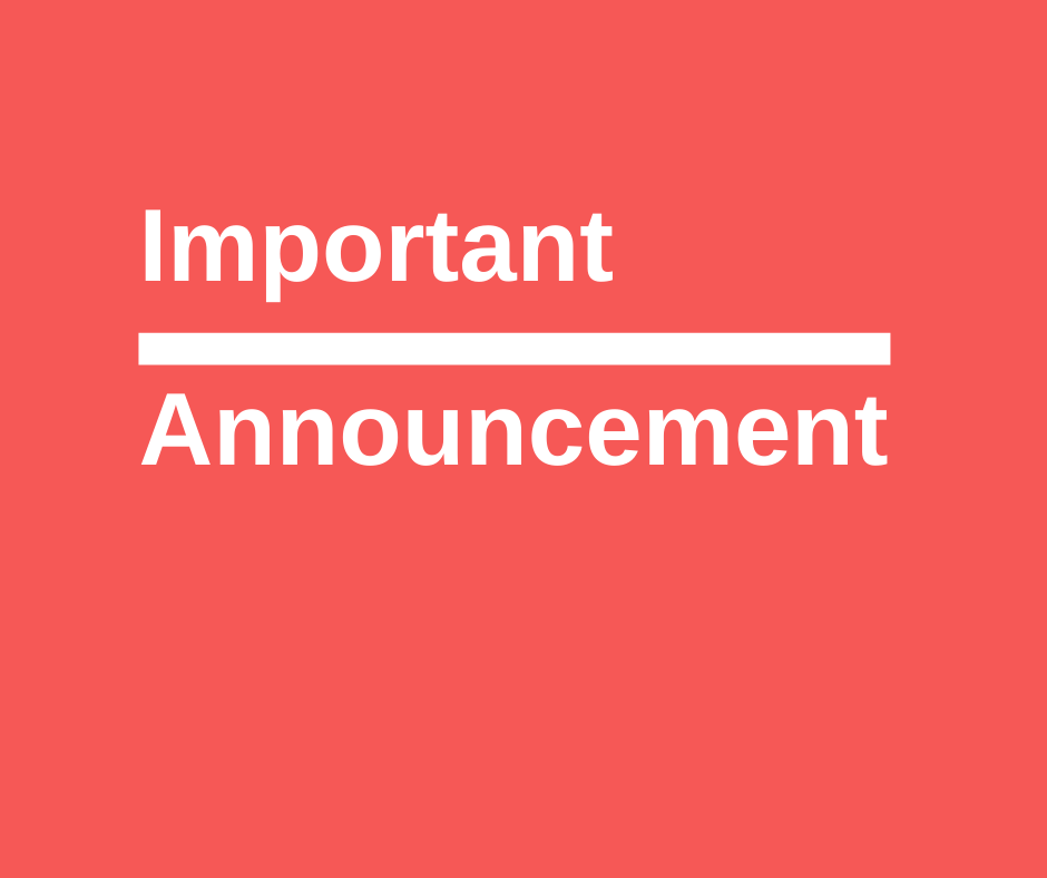 Important Announcement